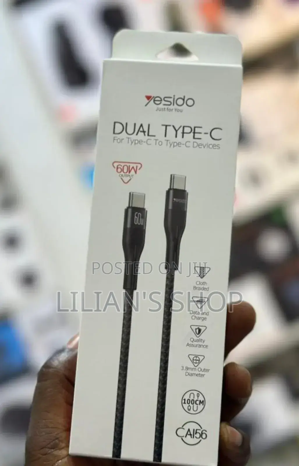 Yesido Type C to C (60W) Output