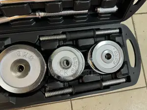 55kg Chrome Adjustable Dumbbells Weight Box