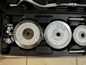 55kg Chrome Adjustable Dumbbells Weight Box