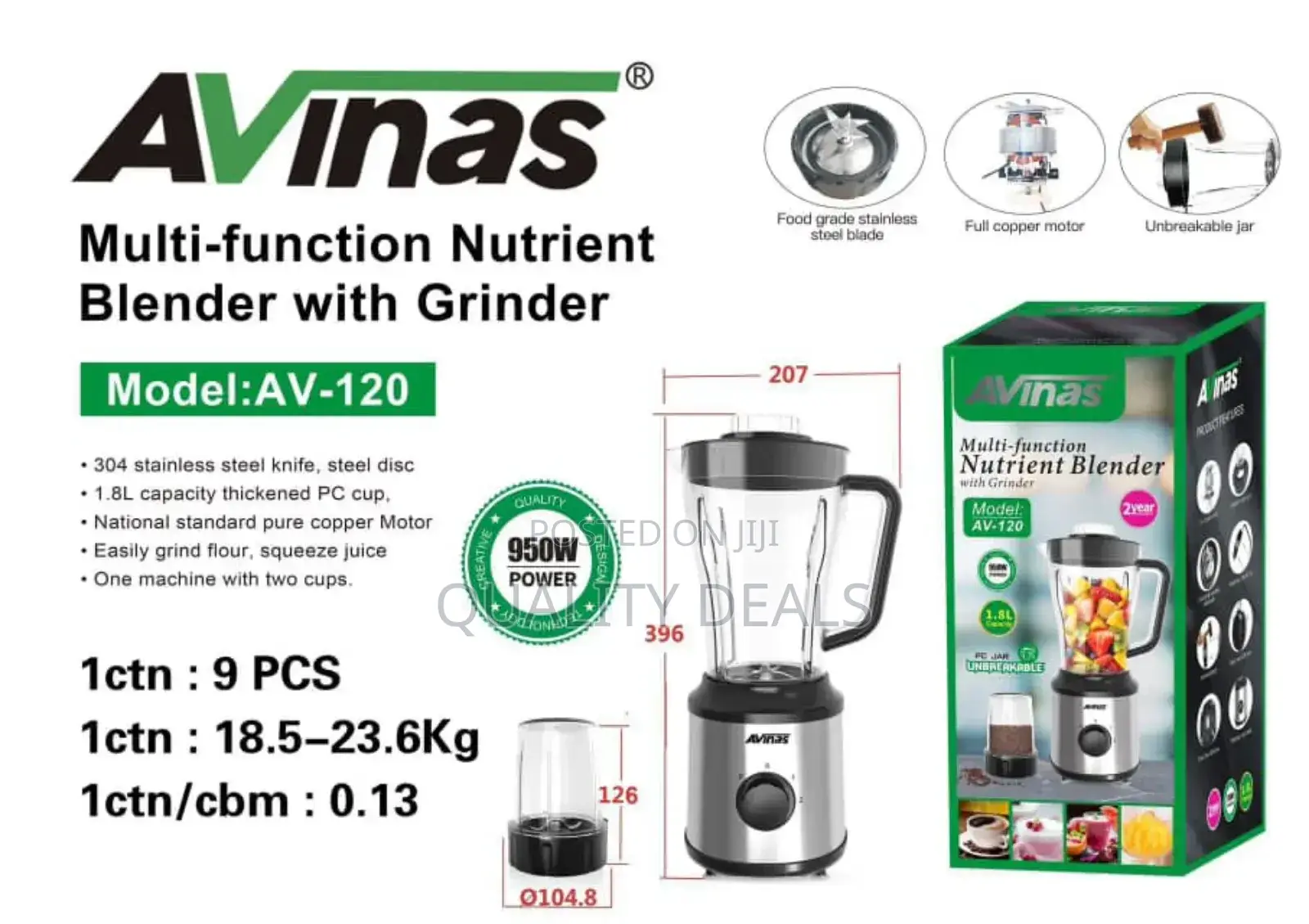 Avinas Multifunction Nutrient Blender With Grinder