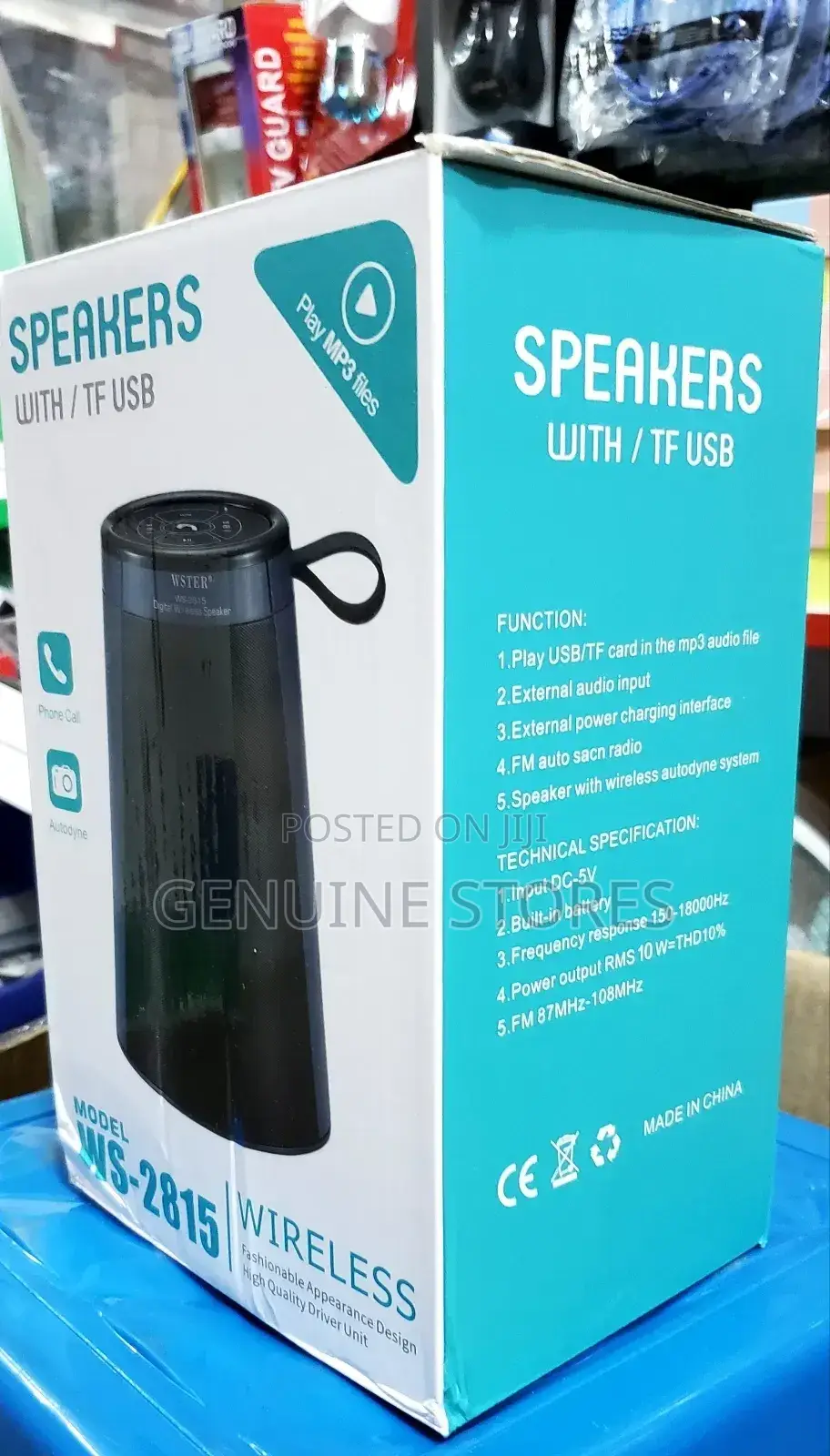 Rechargeable Portable Speaker With a Long Battery Life.
