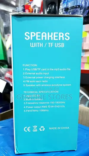 Rechargeable Portable Speaker With a Long Battery Life.