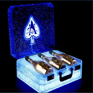 3 Bottles Rechargeable LED Ace of Spade Glorifier Box