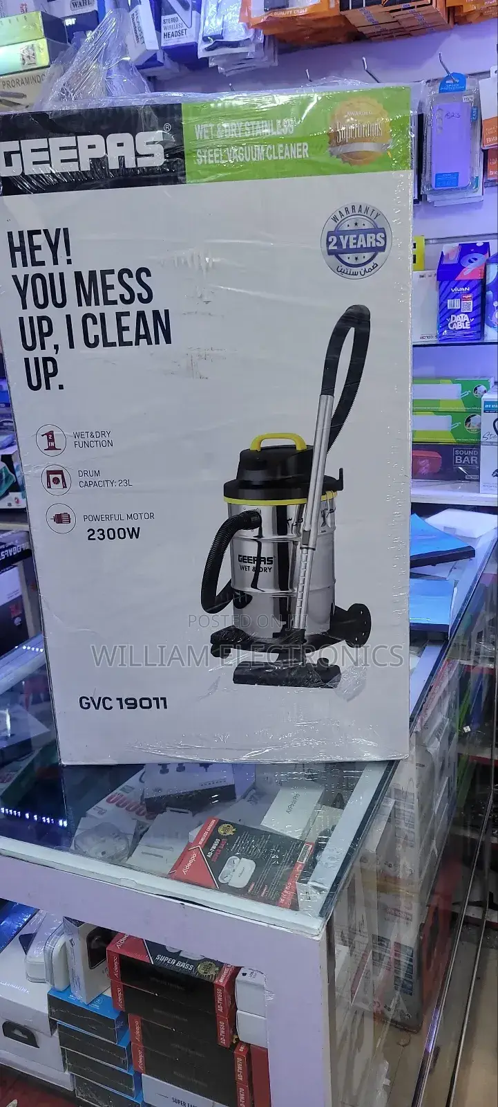 2in1 Wet and Dry Vacuum Cleaner Geepas /2300w Vacuum Cleaner