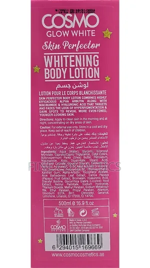 COSMO GLOW WHITE | Max Tone Skin Perfector Whitening Lotion.