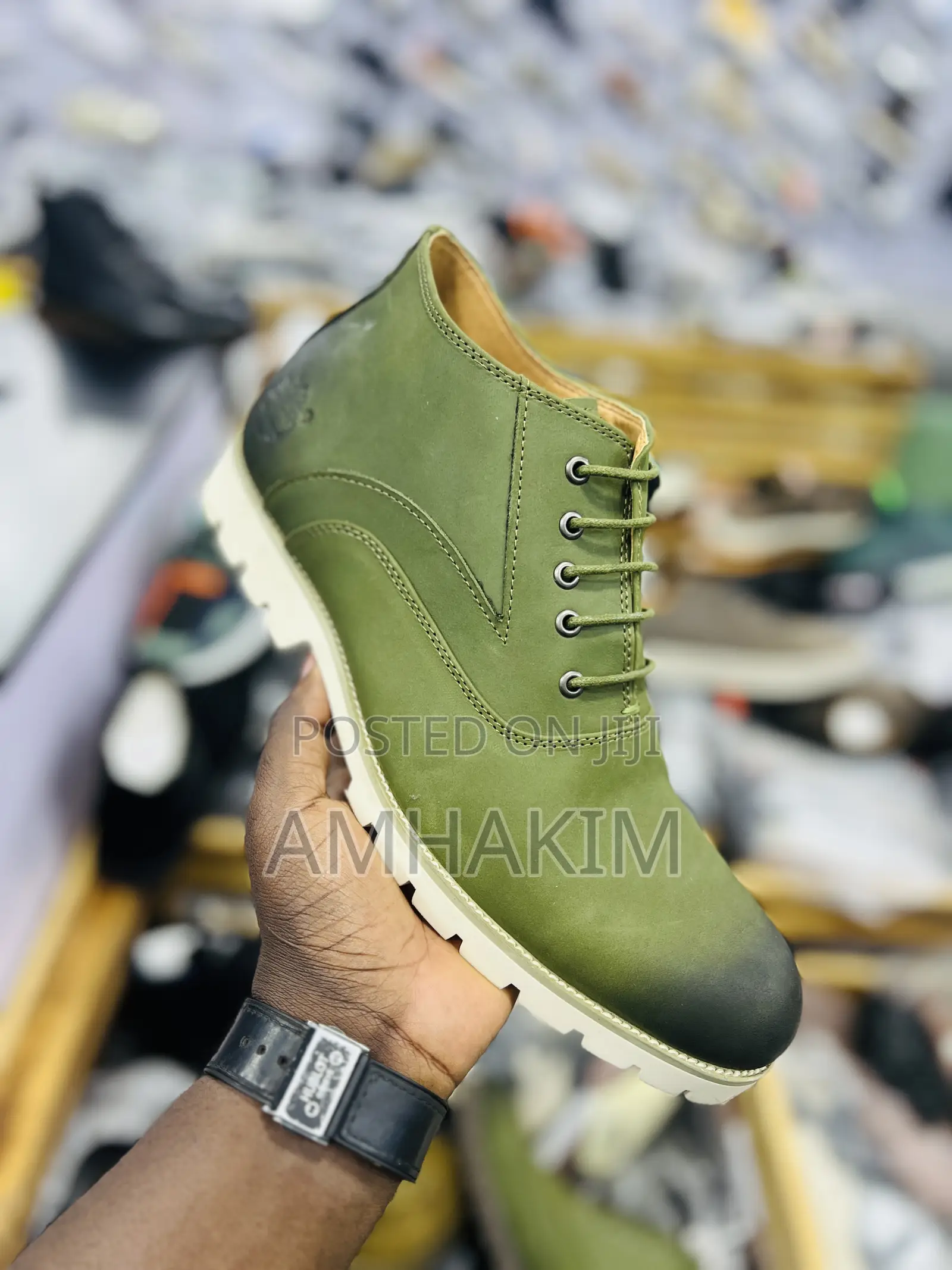 Mens Leather Green Casual Timberland Boots in Stock