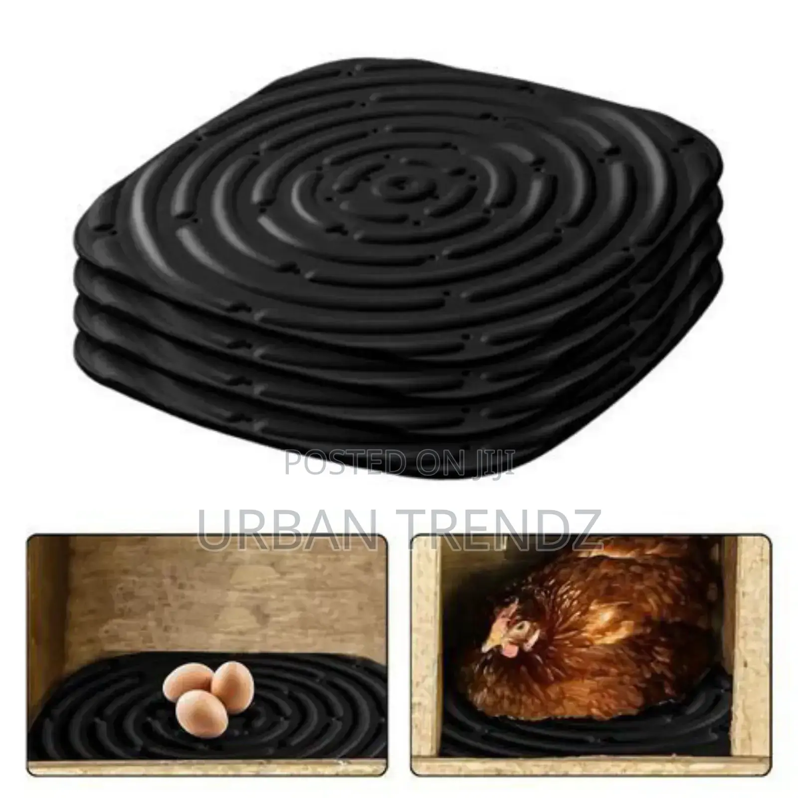 4pcs Chicken Nest Box Pads Washable Chicken Nesting Black