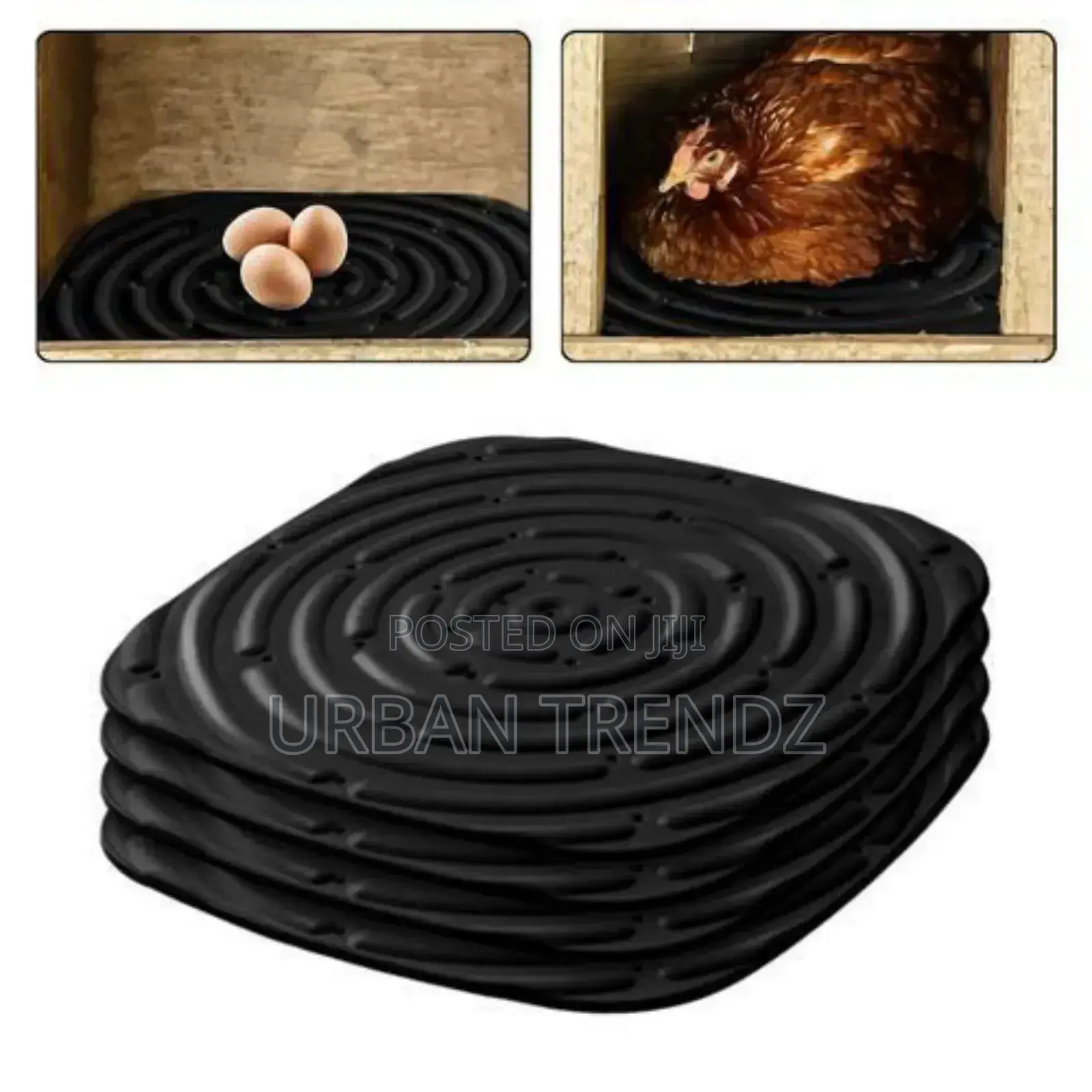 4pcs Chicken Nest Box Pads Washable Chicken Nesting Black