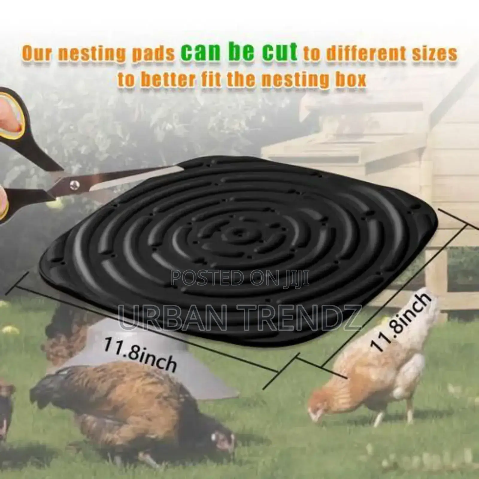 4pcs Chicken Nest Box Pads Washable Chicken Nesting Black