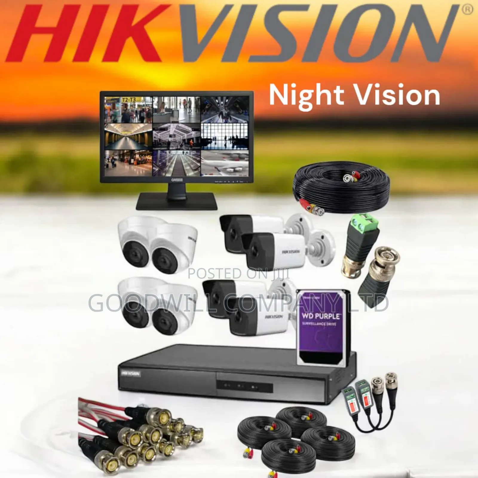 8 Cameras CCTV Camera Full Kit Good for Factory Project