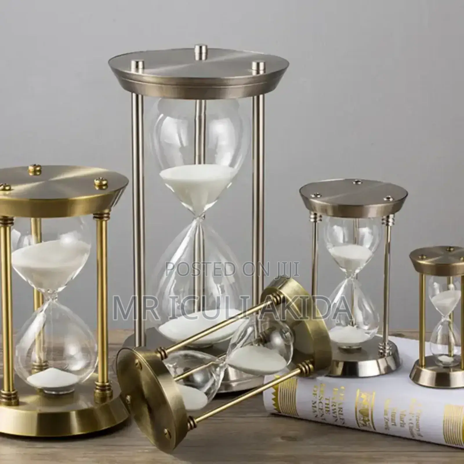 Home,Wedding Deco,Office Vintage 15mn Metal Brass Hour Glass