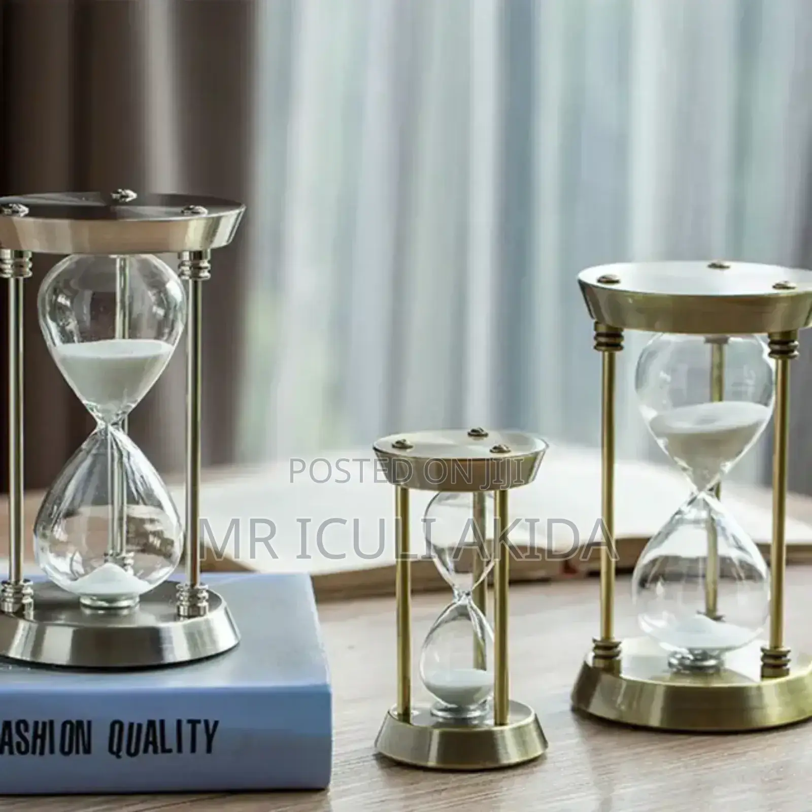 Home,Wedding Deco,Office Vintage 15mn Metal Brass Hour Glass