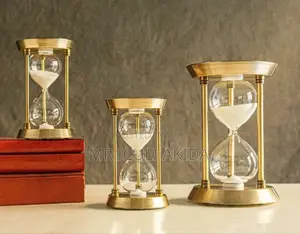 Home,Wedding Deco,Office Vintage 15mn Metal Brass Hour Glass