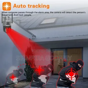Wifi Double Lens Solar Camera 8mp With Zooming