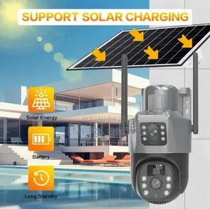 Wifi Double Lens Solar Camera 8mp With Zooming
