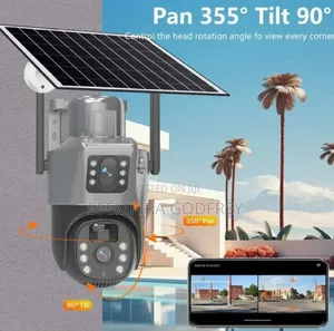 Wifi Double Lens Solar Camera 8mp With Zooming