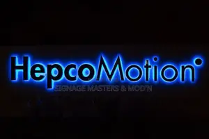 Blue Backlit 3D Letters