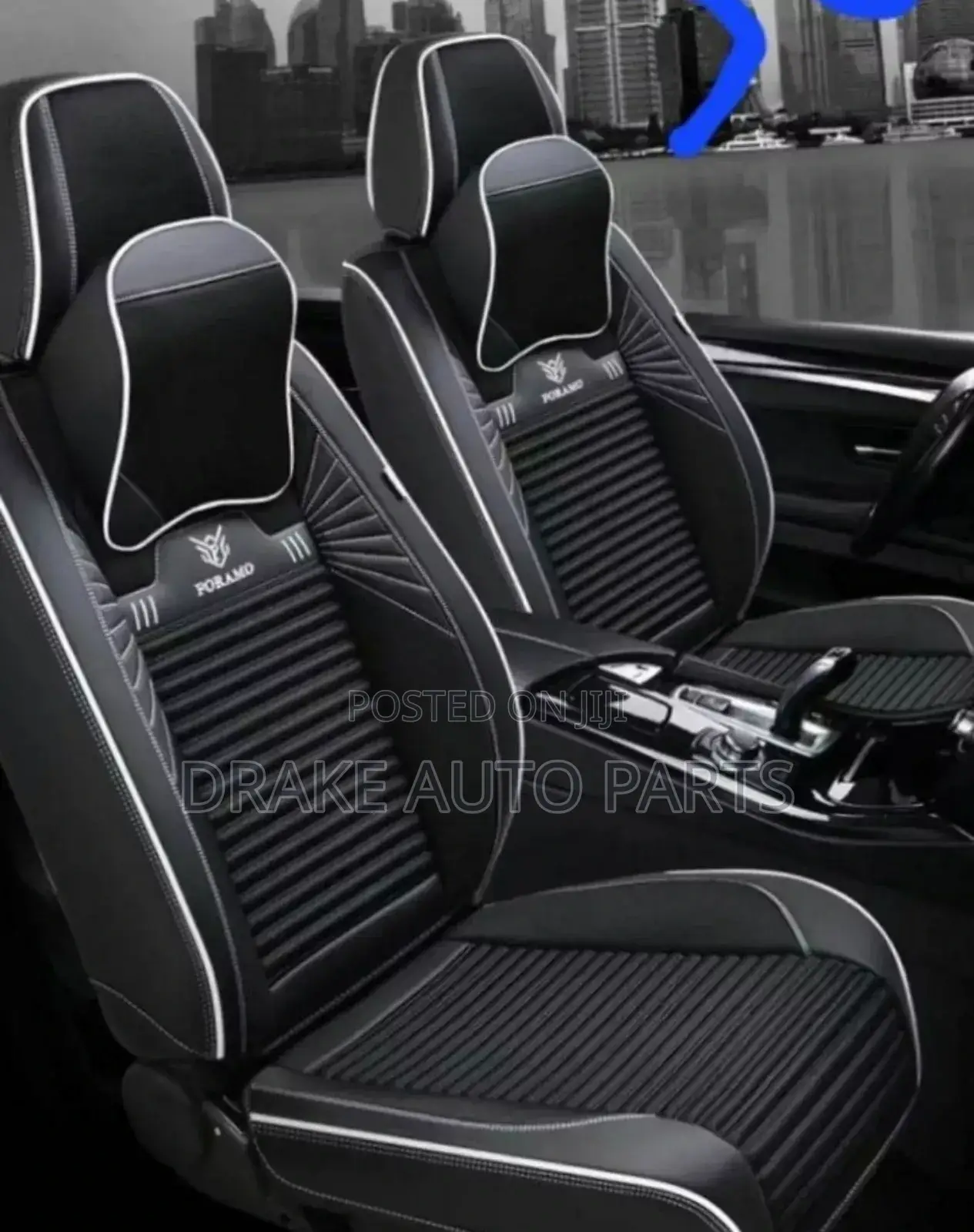 Original Leather Seatcovers Black Colors for 5 Seaters Car