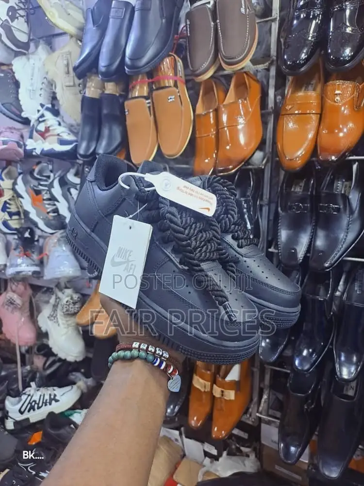Nike Air Force Big Laces Black