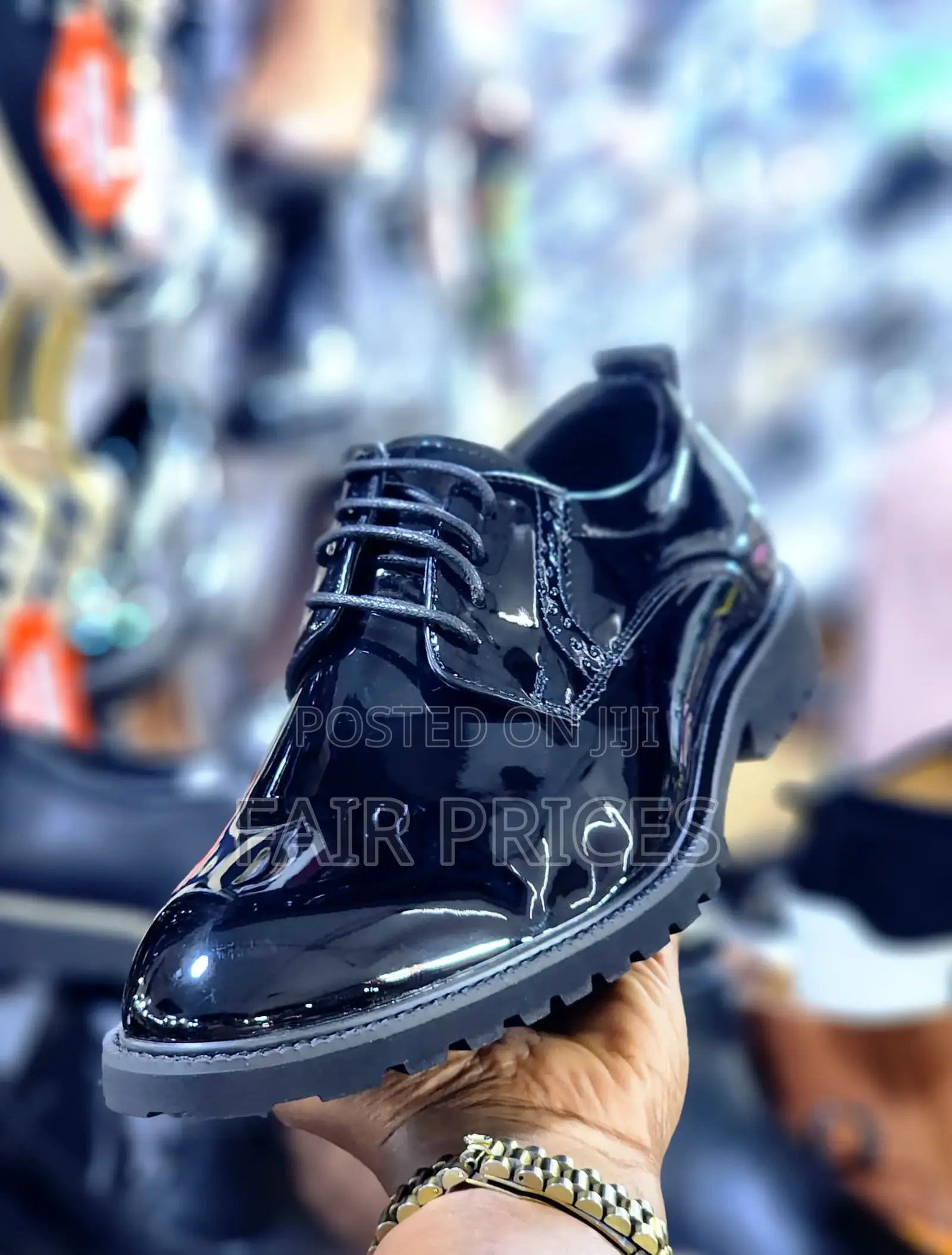 Shiny Oxfords Black