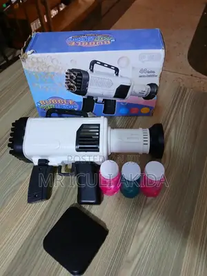 44hole Kids Battery Bubble Bazoka Rocket Lancher Machine Gun