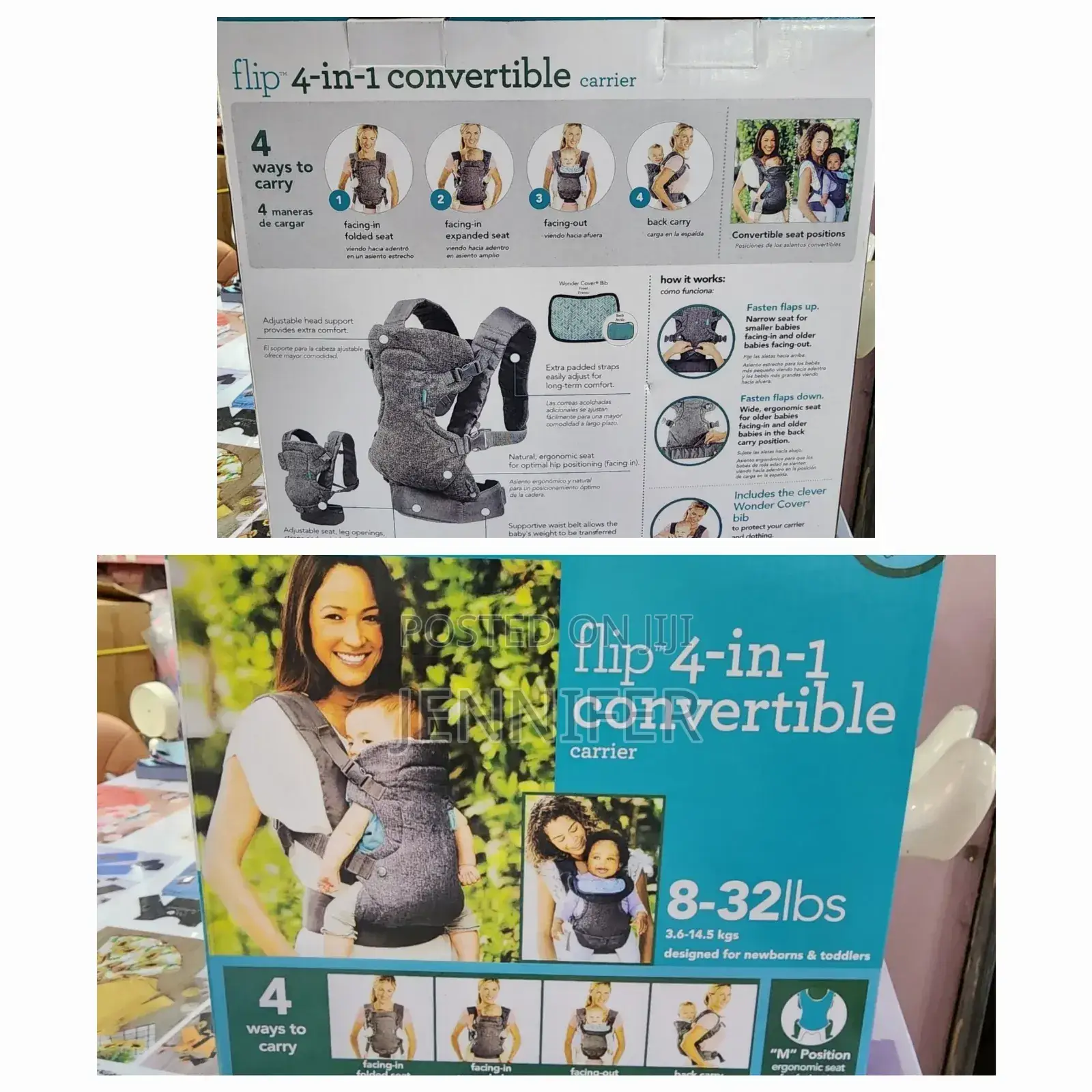 Inflantino Flip 4 in 1 Convertible Baby Carrier