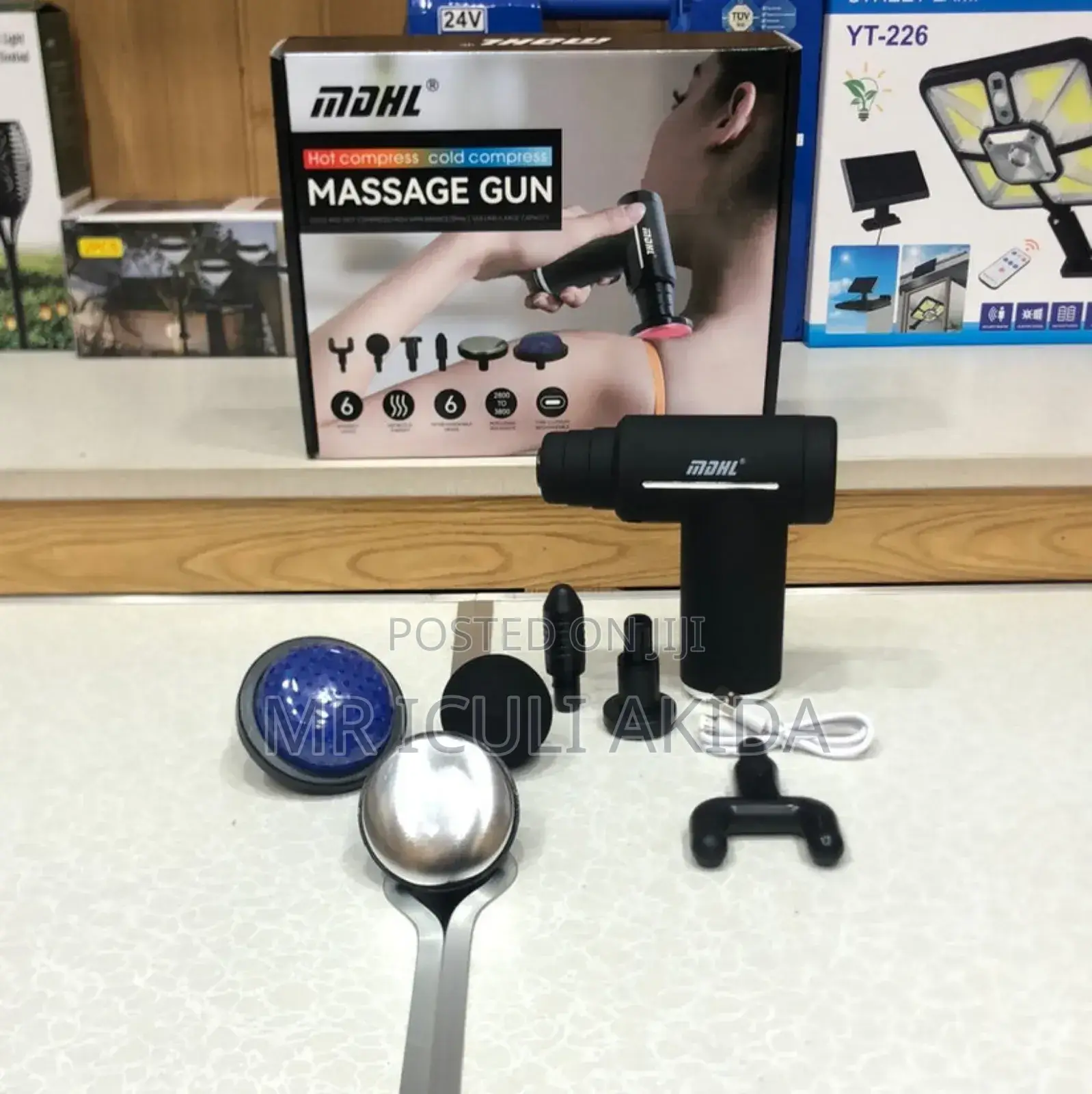 New 6 Gear Hot/Cold Compress Massage Therapy Massage Gun