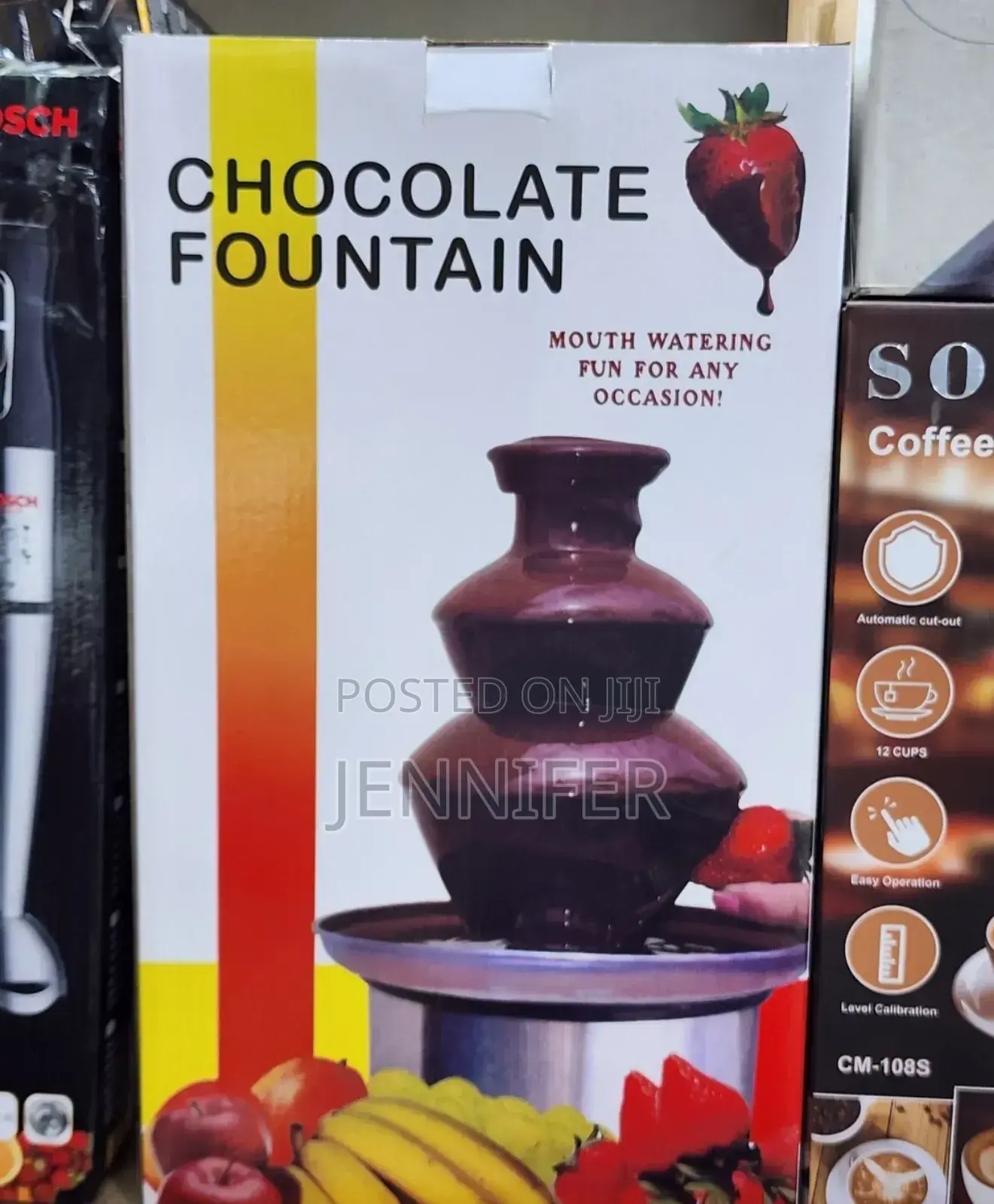 Round 3-Tier Electric Chocolate Fountain Maker Machine
