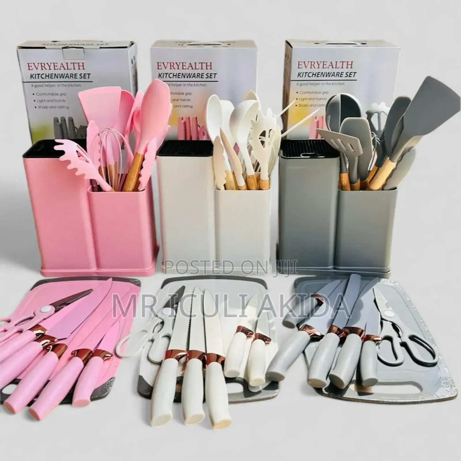 Silicone Kitchen Knife Set With Chopping Board