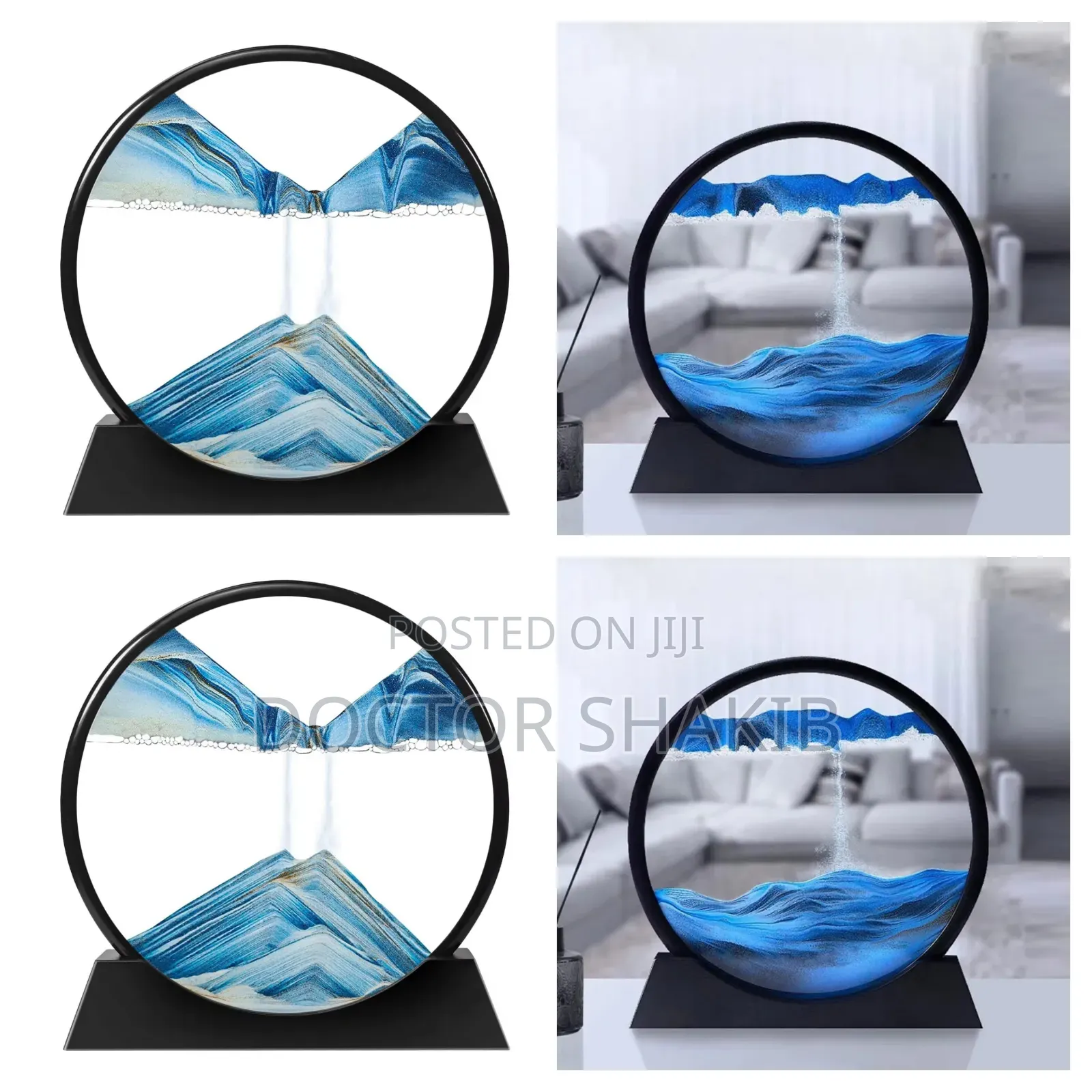 Round Rotating Moving Sand Art
