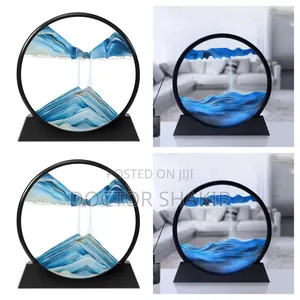 Round Rotating Moving Sand Art