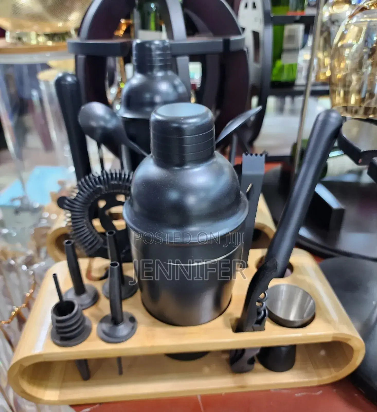 Bar Cocktail Shaker Set - Black