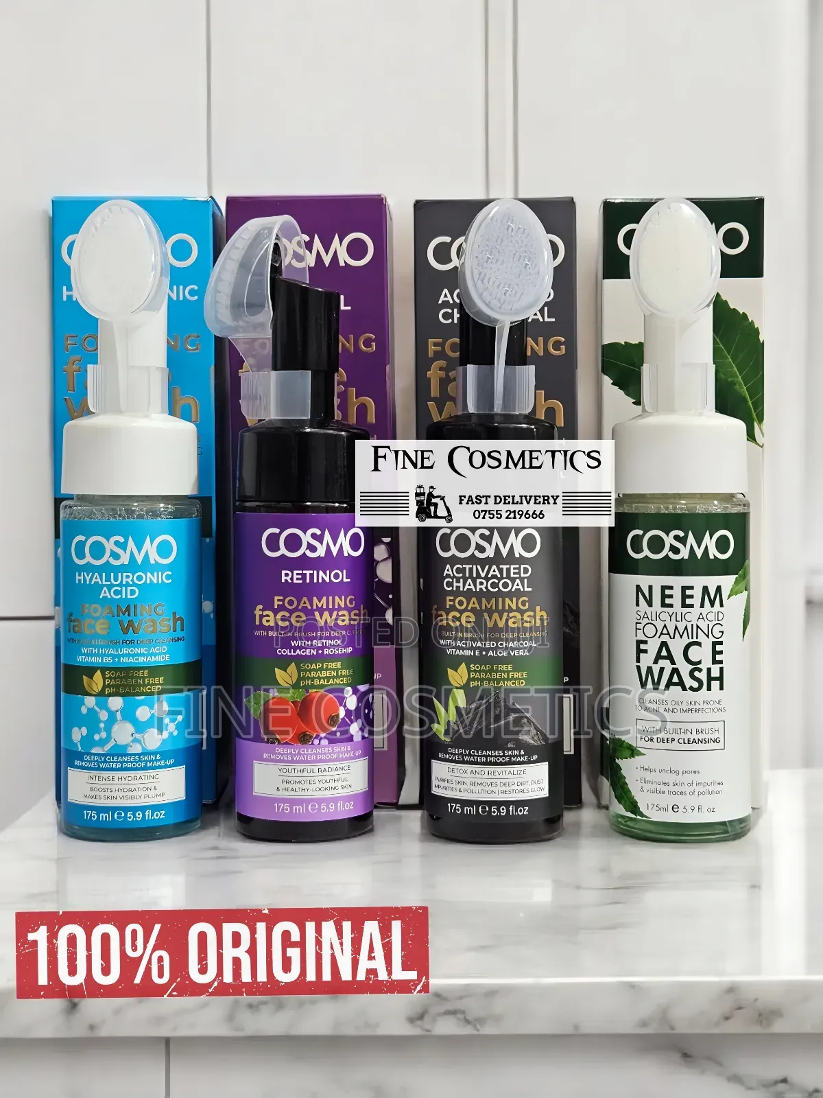 Cosmo Foaming Face Wash Deep Cleansers With Built-in Brush.