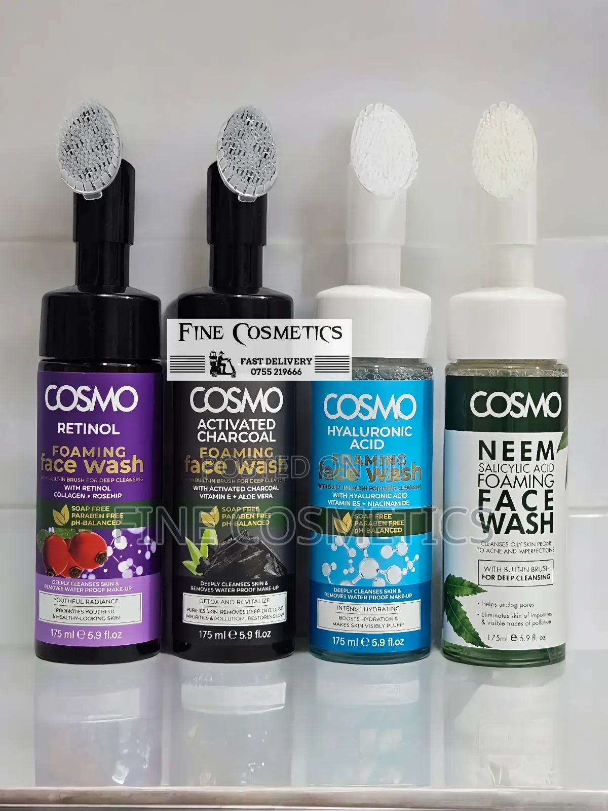 Cosmo Foaming Face Wash Deep Cleansers With Built-in Brush.