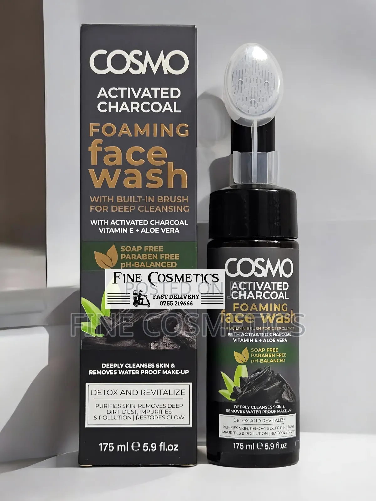 Cosmo Foaming Face Wash Deep Cleansers With Built-in Brush.