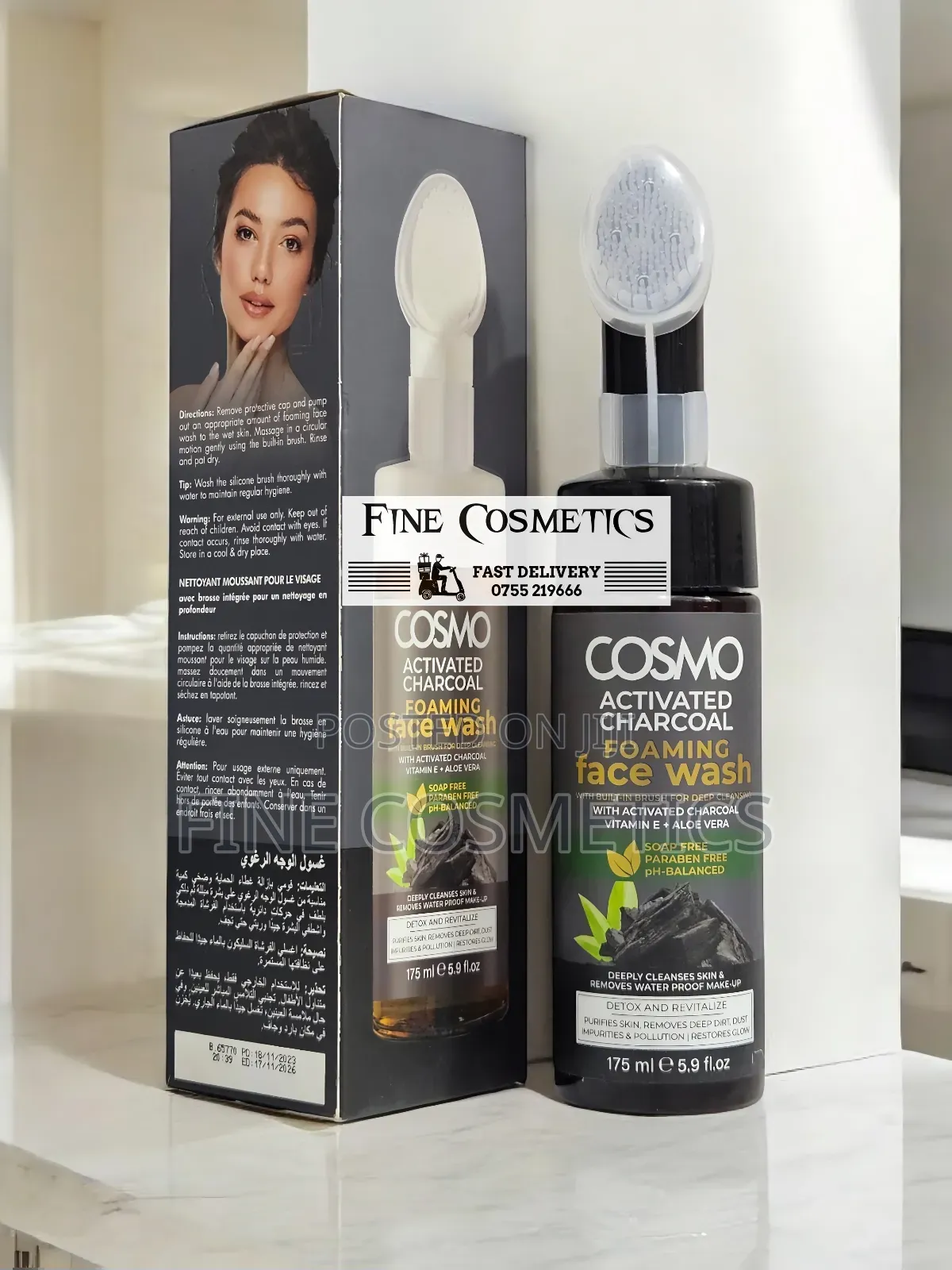 Cosmo Foaming Face Wash Deep Cleansers With Built-in Brush.