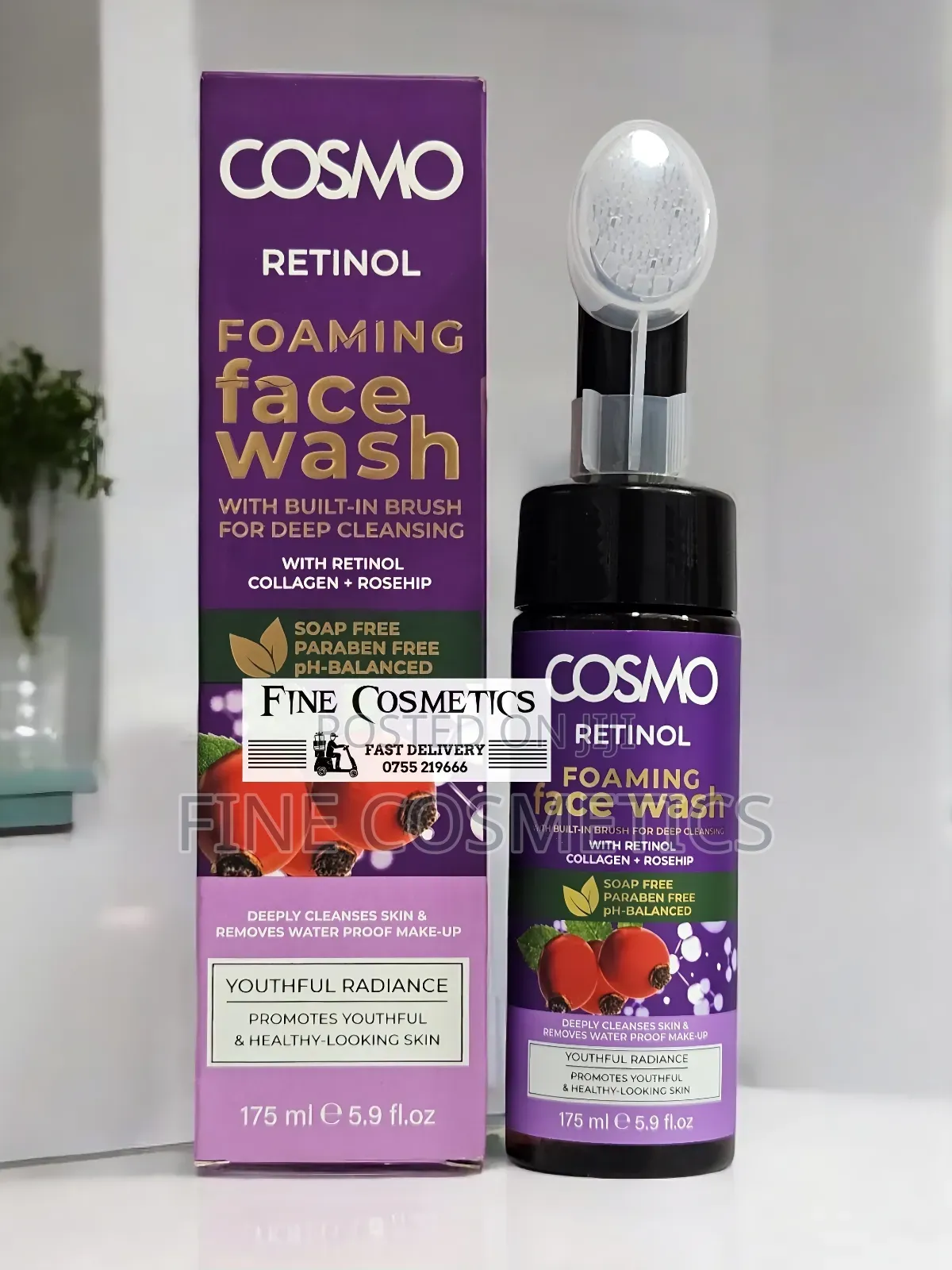 Cosmo Foaming Face Wash Deep Cleansers With Built-in Brush.