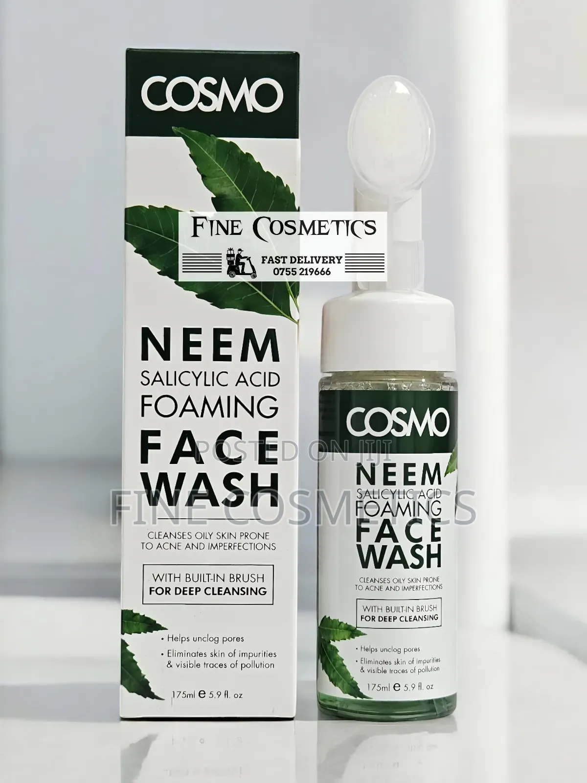 Cosmo Foaming Face Wash Deep Cleansers With Built-in Brush.