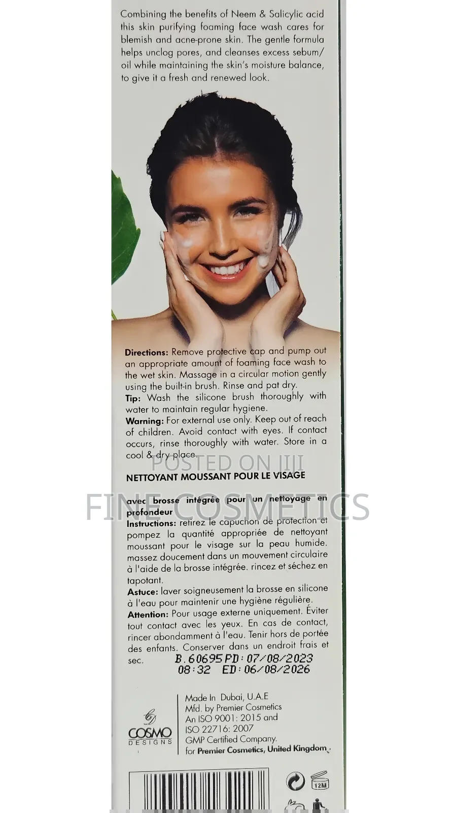 Cosmo Foaming Face Wash Deep Cleansers With Built-in Brush.
