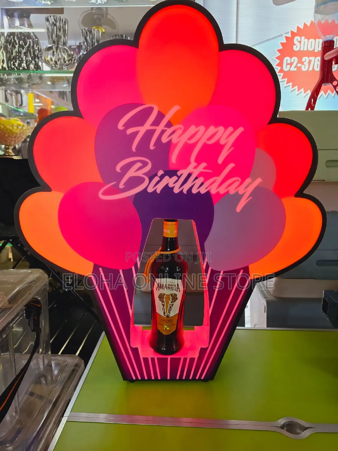 Happy Birthday Wine Presenter
