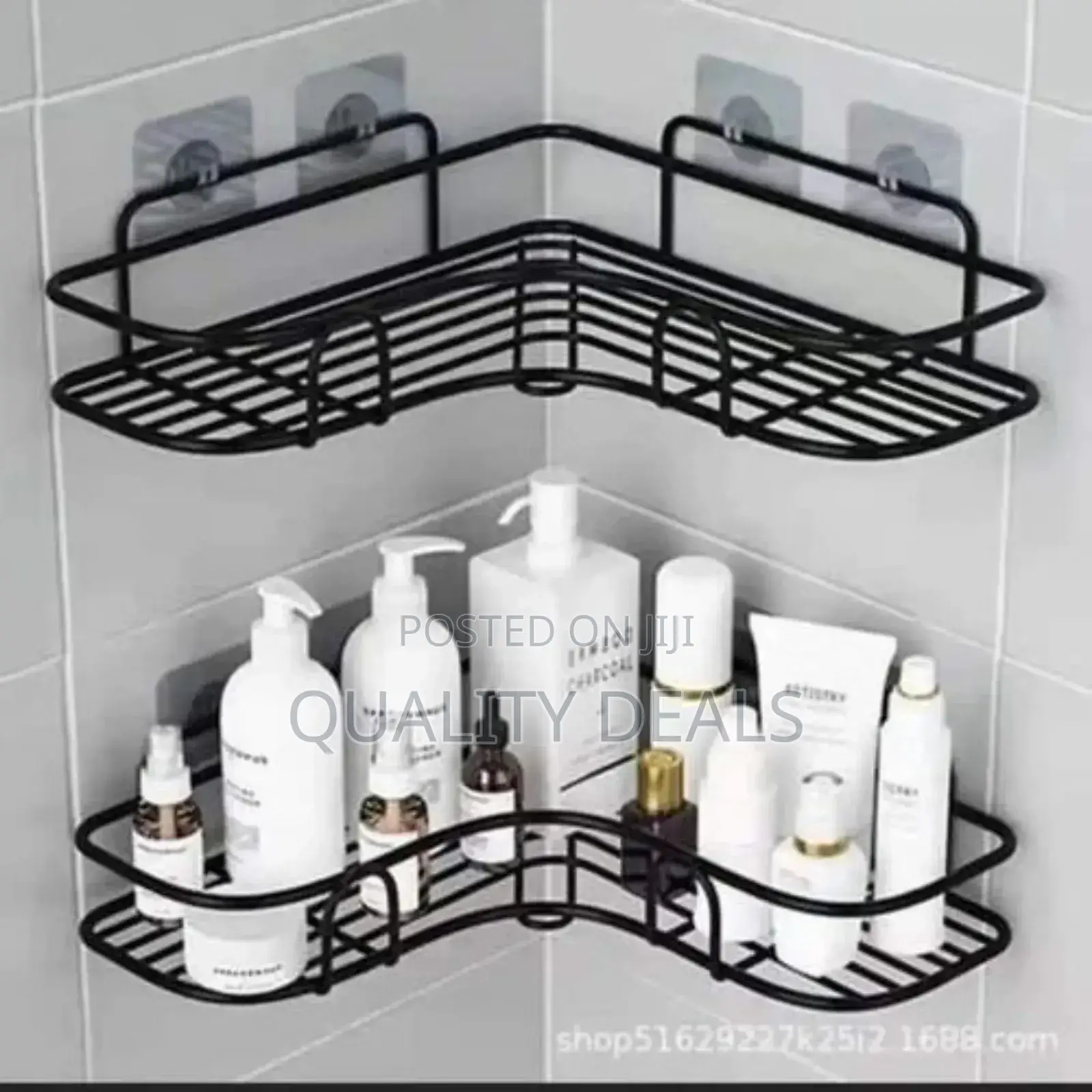 2pcs Wall Mounted Bathroom Corner Shelf