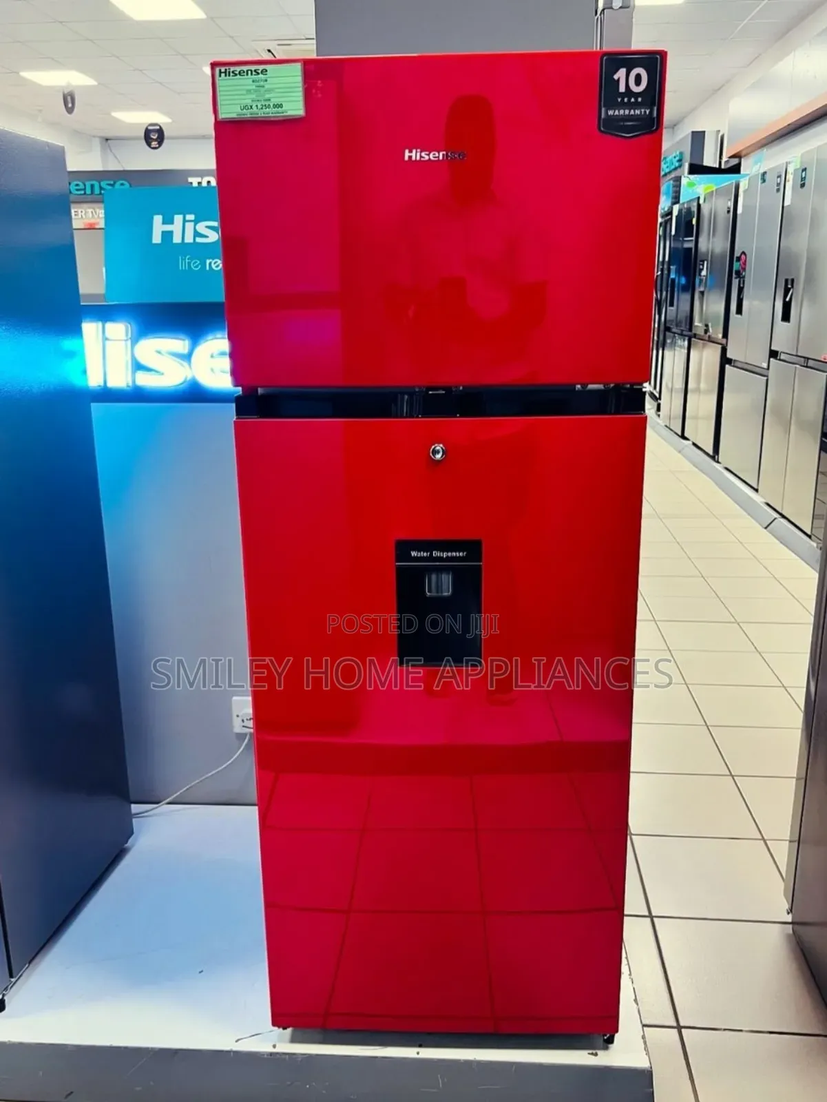 270ltrs Hisense Refrigerator With Dispenser Red Color