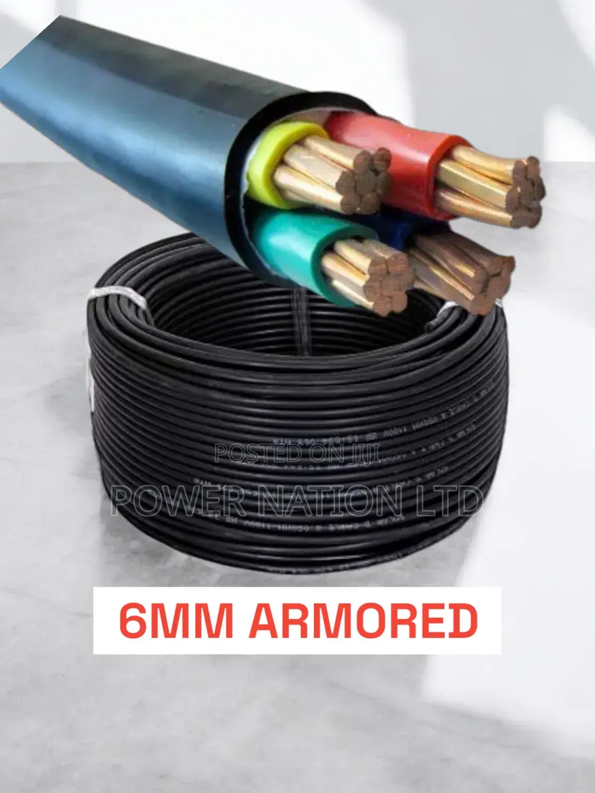 6mm 4 Core Armoured/Underground Cable Pure Copper