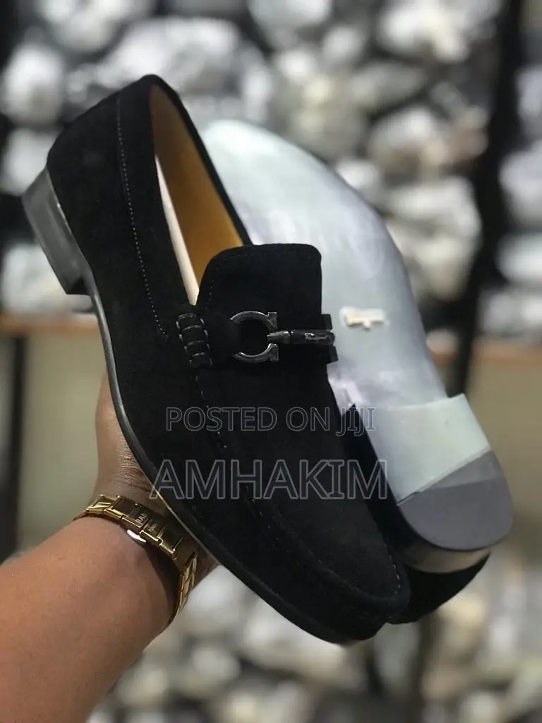 Men’S Ferragamo Suede Loafers in Stock