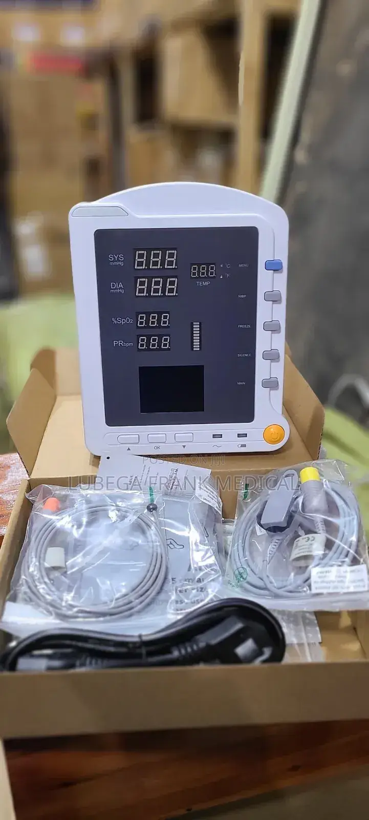 Vital Sign Monitor With Backup Battery