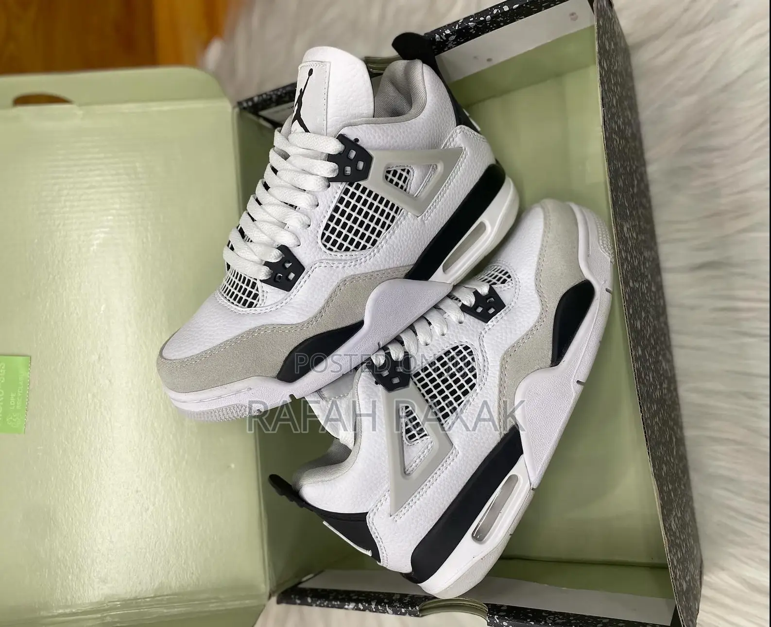 Nike Air Jordan 4 Retro Military Black Casual Sneakers