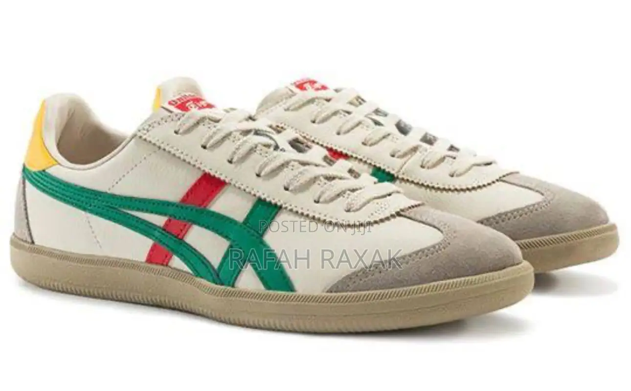 Onitsuka Tiger Tokuten White Beige Green Red Tennis Sneakers