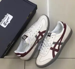 ASICS Onitsuka Tiger Tokuten Off-White Maroon Tennis Sneaker