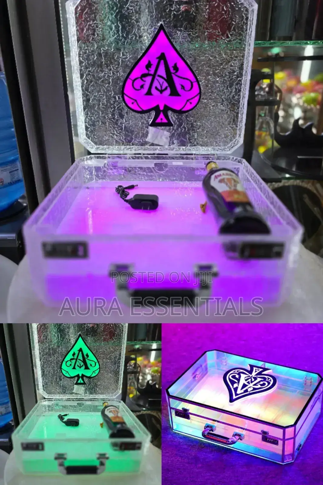 New Ace of Spade LED Luminous Champagne Display Case