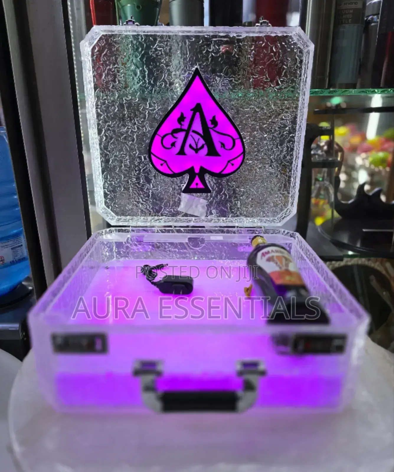 New Ace of Spade LED Luminous Champagne Display Case